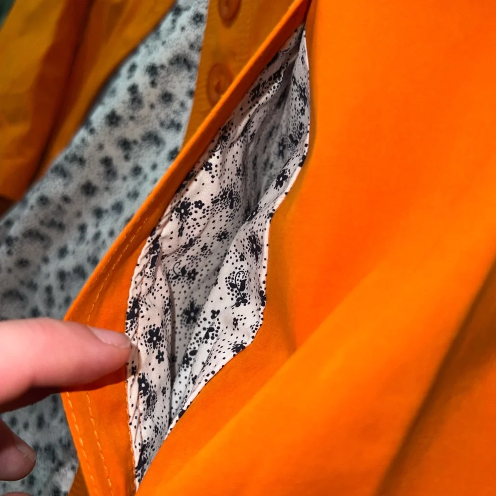 ‼️NWOT: Madison Studio Womens Orange Jacket Trench Coat - S - Picture 3 of 5